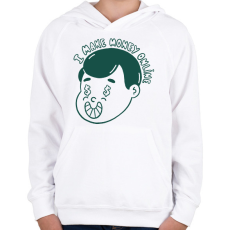 PRINTFASHION Online money maker - Gyerek kapucnis pulóver - Fehér