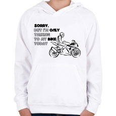 PRINTFASHION only my bike - Gyerek kapucnis pulóver - Fehér
