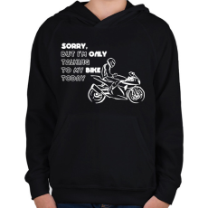 PRINTFASHION only my bikefehér - Gyerek kapucnis pulóver - Fekete