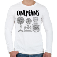 PRINTFASHION Onlyfans - Férfi hosszú ujjú póló - Fehér férfi póló