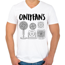 PRINTFASHION Onlyfans - Férfi V-nyakú póló - Fehér férfi póló