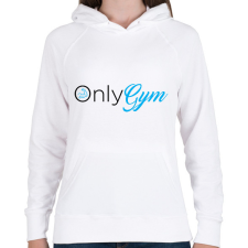 PRINTFASHION OnlyGym - Női kapucnis pulóver - Fehér női pulóver, kardigán