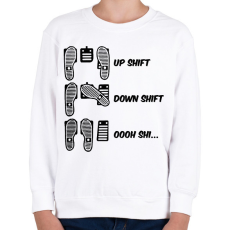PRINTFASHION Oooh shi... - Drift - Gyerek pulóver - Fehér