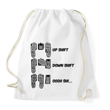 PRINTFASHION Oooh shi... - Drift - Sportzsák, Tornazsák - Fehér tornazsák