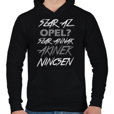 PRINTFASHION Opel - Férfi kapucnis pulóver - Fekete férfi pulóver, kardigán