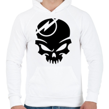 PRINTFASHION Opel koponya - Férfi kapucnis pulóver - Fehér férfi pulóver, kardigán