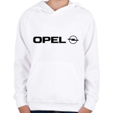 PRINTFASHION OPEL LOGO - Gyerek kapucnis pulóver - Fehér