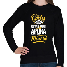 PRINTFASHION Opeles apuka - Női pulóver - Fekete