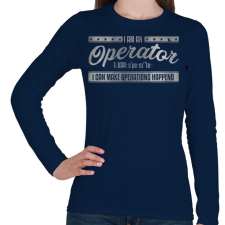 PRINTFASHION Operator - Női hosszú ujjú póló - Sötétkék női póló