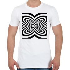 PRINTFASHION Optikai csalódás - Férfi póló - Fehér férfi póló