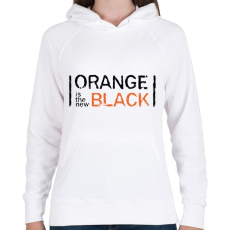 PRINTFASHION Orange is the new Black - Női kapucnis pulóver - Fehér