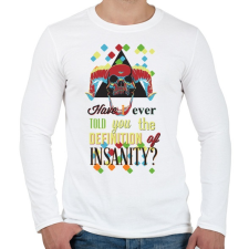 PRINTFASHION Ördög fej - Férfi hosszú ujjú póló - Fehér férfi póló