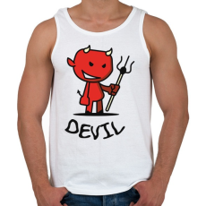 PRINTFASHION Ördög - Férfi atléta - Fehér