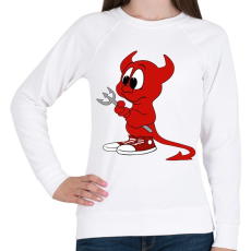 PRINTFASHION Ördög  - Női pulóver - Fehér