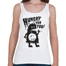 PRINTFASHION Ördög - rád éhezem - Női atléta - Fehér női trikó