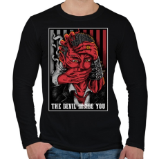 PRINTFASHION Ördög szabályok - Férfi hosszú ujjú póló - Fekete
