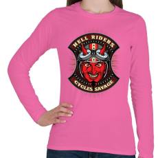 PRINTFASHION Ördögfutam - Női hosszú ujjú póló - Rózsaszín