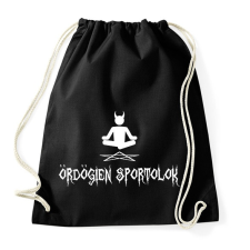 PRINTFASHION Ördögi Jóga (fehér) - Sportzsák, Tornazsák - Fekete tornaszőnyeg