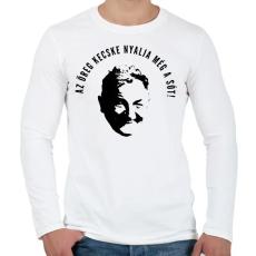 PRINTFASHION ÖREG KECSKE - Férfi hosszú ujjú póló - Fehér