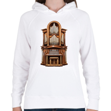 PRINTFASHION Orgona - Női kapucnis pulóver - Fehér