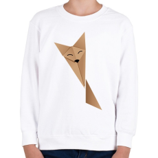 PRINTFASHION Origami Fox - Gyerek pulóver - Fehér