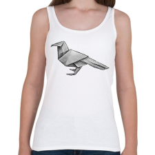 PRINTFASHION Origami varjú - Női atléta - Fehér női trikó