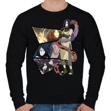 PRINTFASHION Orochimaru montázs - Férfi pulóver - Fekete férfi pulóver, kardigán