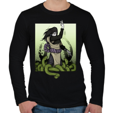 PRINTFASHION Orochimaru with snakes - Férfi hosszú ujjú póló - Fekete férfi póló