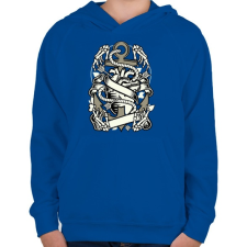 PRINTFASHION Örök szerelem - Gyerek kapucnis pulóver - Királykék gyerek pulóver, kardigán