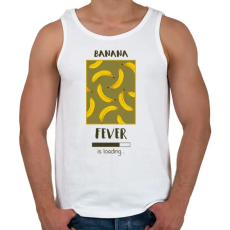 PRINTFASHION Örökké banán - Férfi atléta - Fehér