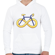 PRINTFASHION Örökké bringás - Férfi kapucnis pulóver - Fehér