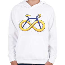 PRINTFASHION Örökké bringás - Gyerek kapucnis pulóver - Fehér