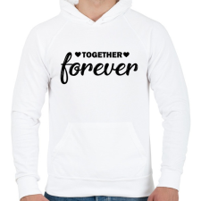 PRINTFASHION Örökké együtt - páros 1 - Férfi kapucnis pulóver - Fehér női pulóver, kardigán