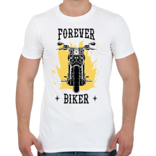 PRINTFASHION Örökké motoros - Férfi póló - Fehér férfi póló