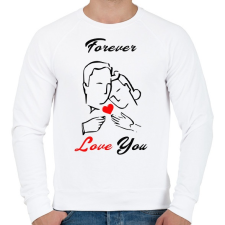 PRINTFASHION örökké szeretlek - Férfi pulóver - Fehér férfi pulóver, kardigán