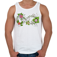 PRINTFASHION Örökké virágokkal, színes - Férfi atléta - Fehér atléta, trikó