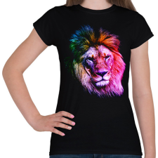 PRINTFASHION Oroszlan art - Női póló - Fekete női póló