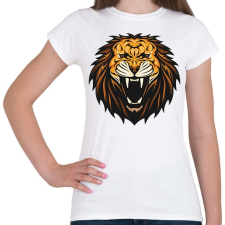 PRINTFASHION Oroszlán fej - Női póló - Fehér női póló