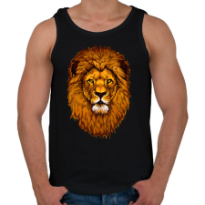 PRINTFASHION Oroszlán  - Férfi atléta - Fekete atléta, trikó