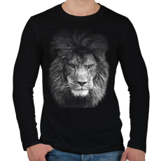 PRINTFASHION oroszlán  - Férfi hosszú ujjú póló - Fekete