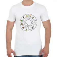 PRINTFASHION Oroszlán - Férfi póló - Fehér férfi póló