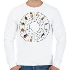 PRINTFASHION Oroszlán - Férfi pulóver - Fehér férfi pulóver, kardigán