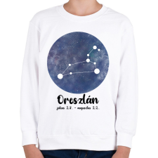 PRINTFASHION Oroszlán - Gyerek pulóver - Fehér gyerek pulóver, kardigán