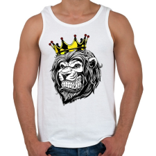 PRINTFASHION Oroszlán king - Férfi atléta - Fehér atléta, trikó