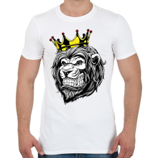 PRINTFASHION Oroszlán king - Férfi póló - Fehér