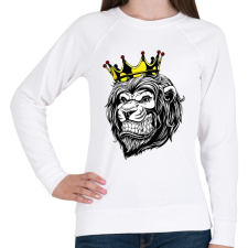 PRINTFASHION Oroszlán king - Női pulóver - Fehér női pulóver, kardigán