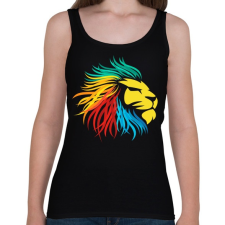 PRINTFASHION Oroszlán logó - Női atléta - Fekete női trikó