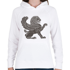 PRINTFASHION Oroszlán  - Női kapucnis pulóver - Fehér