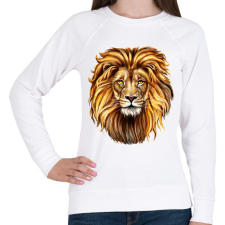 PRINTFASHION Oroszlán - Női pulóver - Fehér női pulóver, kardigán