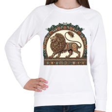 PRINTFASHION Oroszlán - Női pulóver - Fehér